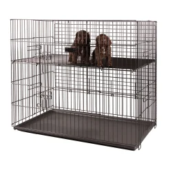 Cage d’exposition pliante 2 niveaux, 92 x 61 x 81 cm