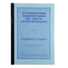 Carnet attestation vente 25 expl
