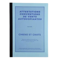 Carnet attestation vente 25 expl