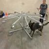 Carrousel en alu brossé - 12 bras réglables