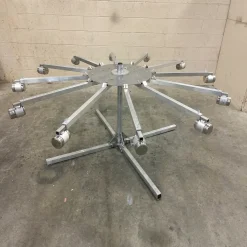 Carrousel en alu brossé - 12 bras réglables