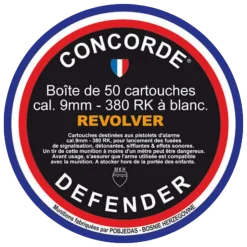 Cartouches à blanc pour revolver 9 mm, Defender, 1 boite