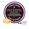 Cartouches à blanc pour revolver 9 mm, Defender, 10 boites