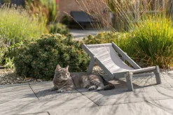 Chaise de plage, bois 33 × 37 × 51 cm, gris