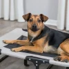 Chaise longue pour chien, 79 × 19 × 50 cm, beige/noir