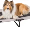 Chaise longue pour chien, 99 × 19 × 60 cm, beige/noir