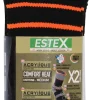 Chaussettes NAMUR liseret orange, taille 39/42, lot de 2 paires