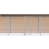 Chenil bois MKS - PROTECTA - 6 x 2 m avec séparation - facade barreaux 8 cm