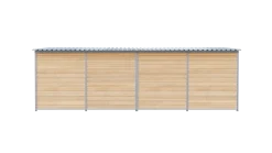 Chenil bois MKS - PROTECTA - 6 x 2 m avec séparation - facade grillage 50 x 50 m