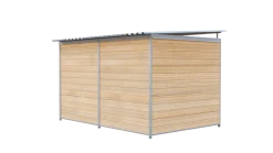 Chenil bois MKS - PROTECTA - 3 x 2 m - facade barreaux 8 cm