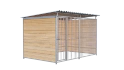 Chenil bois MKS - PROTECTA - 3 x 2 m - facade barreaux 8 cm