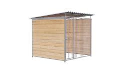 Chenil bois MKS - PROTECTA - 2 x 2 m - facade barreaux 8 cm