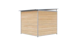 Chenil bois MKS - PROTECTA - 2 x 2 m - facade barreaux 8 cm