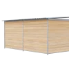 Chenil bois MKS - PROTECTA - 4 x 2 m - facade barreaux 8 cm