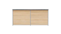Chenil bois MKS - PROTECTA - 4 x 2 m - facade barreaux 8 cm