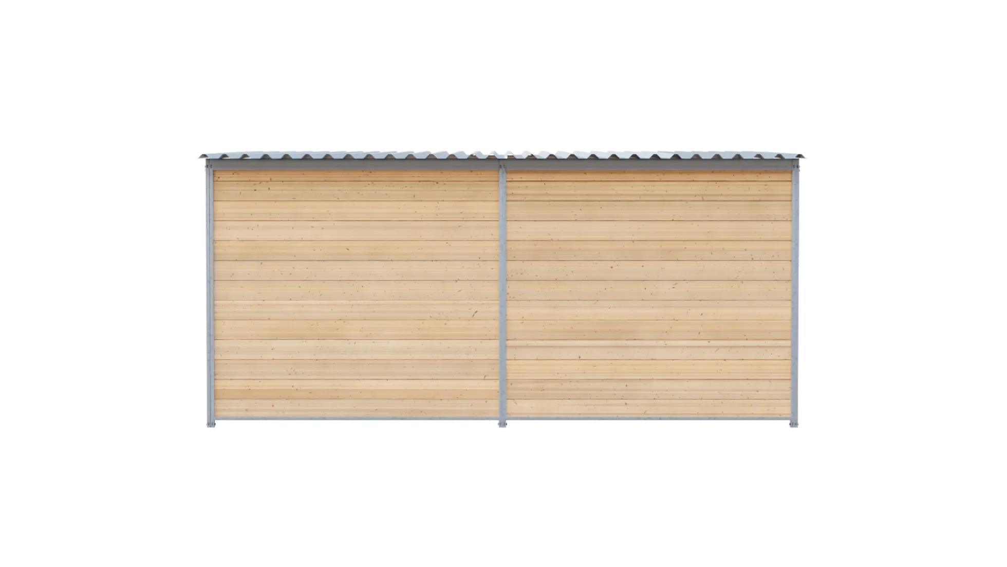 Chenil bois MKS - PROTECTA - 4 x 2 m - facade barreaux 8 cm