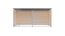 Chenil bois MKS - PROTECTA - 4 x 2 m - facade barreaux 8 cm