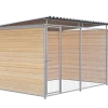 Chenil bois MKS - PROTECTA - 3 x 2 m - facade grillage 50 x 50 mm