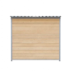 Chenil bois MKS - PROTECTA - 2 x 2 m - facade grillage 50 x 50 mm