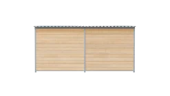 Chenil bois MKS - PROTECTA - 4 x 2 m - facade grillage 50 x 50 mm