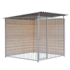 Chenil d'angle bois MKS - 2 m x 2 m - panneaux barreaux