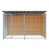 Chenil d'angle bois MKS - 3m x 2 m - panneaux barreaux