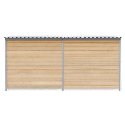 Chenil d'angle bois MKS - 4 m x 2 m - panneaux barreaux