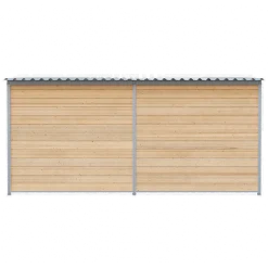 Chenil d'angle bois MKS - 4 m x 2 m - panneaux grillage