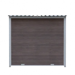 Chenil d'angle WPC Brun MKS - 2 m x 2 m - panneaux barreaux