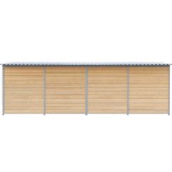 Chenil Eleveur Pro en Bois - Double - 6 m x 2 m - grillage