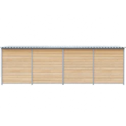 Chenil Eleveur Pro en Bois - Double - 6 m x 2 m - barreaux