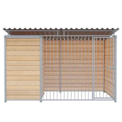 Chenil Eleveur Pro en Bois 3 m x 2 m - barreaux