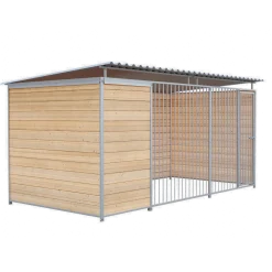 Chenil Eleveur Pro en Bois 4 m x 2 m - barreaux
