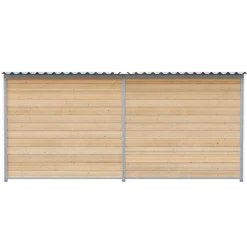 Chenil Eleveur Pro en Bois 4 m x 2 m - grillage