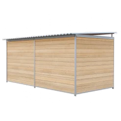 Chenil Eleveur Pro en Bois 4 m x 2 m - grillage