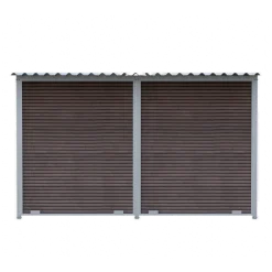 Chenil Eleveur Pro en WPC Brun 3 m x 2 m - barreaux