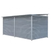 Chenil Eleveur Pro en WPC Gris 4 m x 2 m - grillage