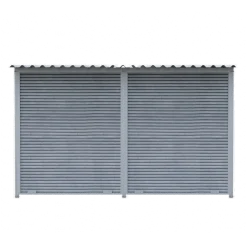 Chenil Eleveur Pro en WPC Gris 3 m x 2 m - barreaux
