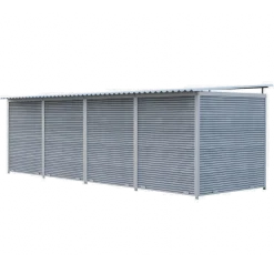 Chenil Eleveur Pro WPC Gris - Double - 6 m x 2 m - grillage