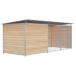 Chenil Eleveur Super Pro en bois - 5 m x 2 m - barreaux