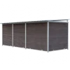 Chenil Eleveur Super Pro en WPC Brun - 5 m x 2 m - grillage
