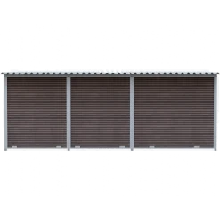 Chenil Eleveur Super Pro en WPC Brun - 5 m x 2 m - barreaux