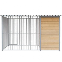 Chenil Junior en bois - 3 m x 2 m - barreaux