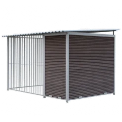 Chenil Junior WPC Brun - 3 m x 2 m - barreaux