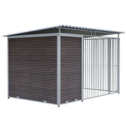 Chenil Junior WPC Brun - 3 m x 2 m - barreaux