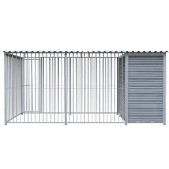 Chenil Junior WPC Gris - 4 m x 2 m - barreaux