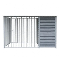 Chenil Junior WPC Gris - 3 m x 2 m - barreaux