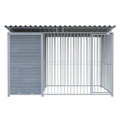 Chenil Junior WPC Gris - 3 m x 2 m - barreaux