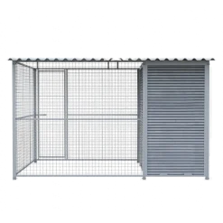 Chenil Junior WPC Gris - 3 m x 2 m - grillage
