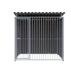 Chenil MKS composite WPC BRUN - ETERNA - 2 x 2 m - facade barreaux 8 cm